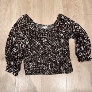 Elegant The Drop Fashion Jackson Leopard Print Blouse